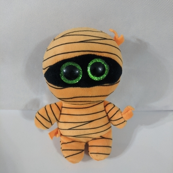 TY Beanie Boo - Mask Orange Mummy - Glitter Eyes - Picture 1 of 3